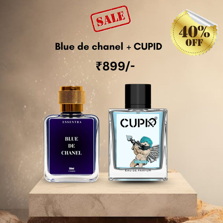 Blue De Chanel + CUPID Perfume Combo – 50ml Each (Unisex)