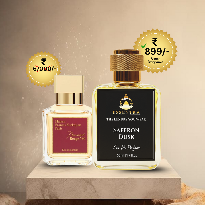 Essentra Saffron Dusk Eau De Parfum – 50ml (Inspired by Baccarat Rouge 540)